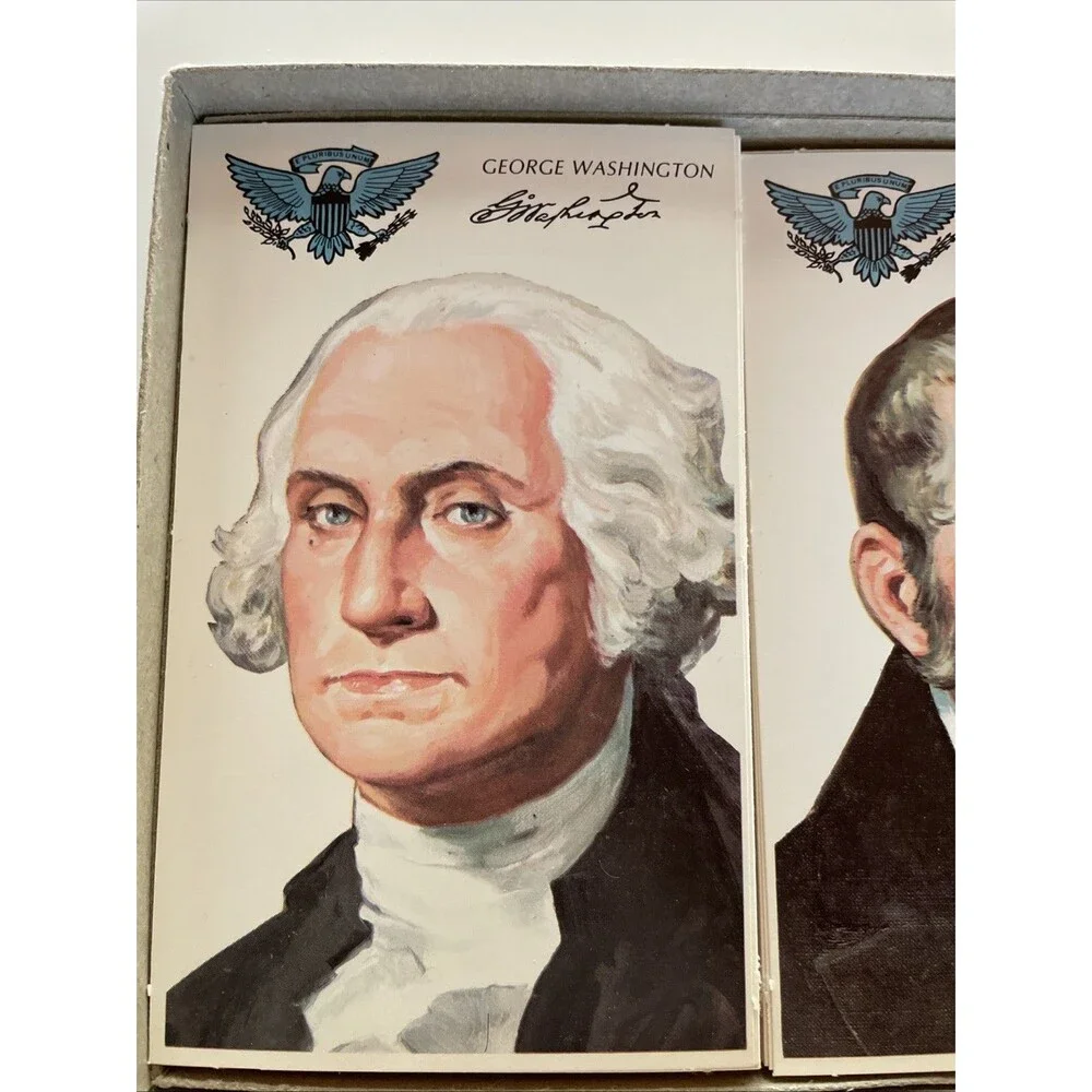 Vintage U.S. President Flash Card Set - Missing 24th President